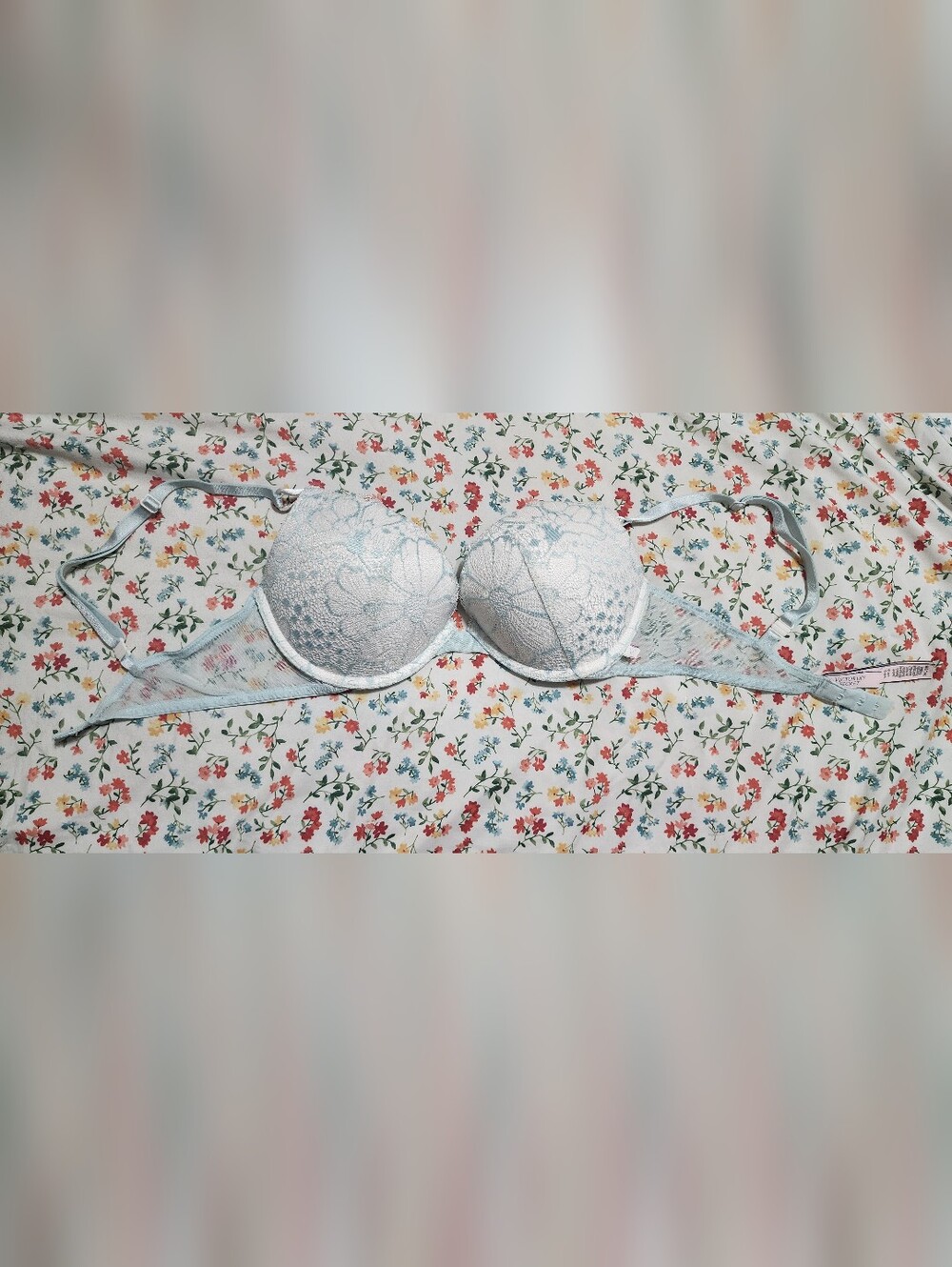 Victoria's Secret Light Blue Lace Push-Up Bra